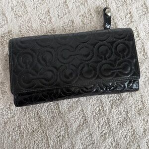 Coach Black Embossed Women's Clutch
